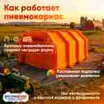 Надувной ангар ПВХ, постоянная подкачка «Арктик Индастри», 10×8×4 м