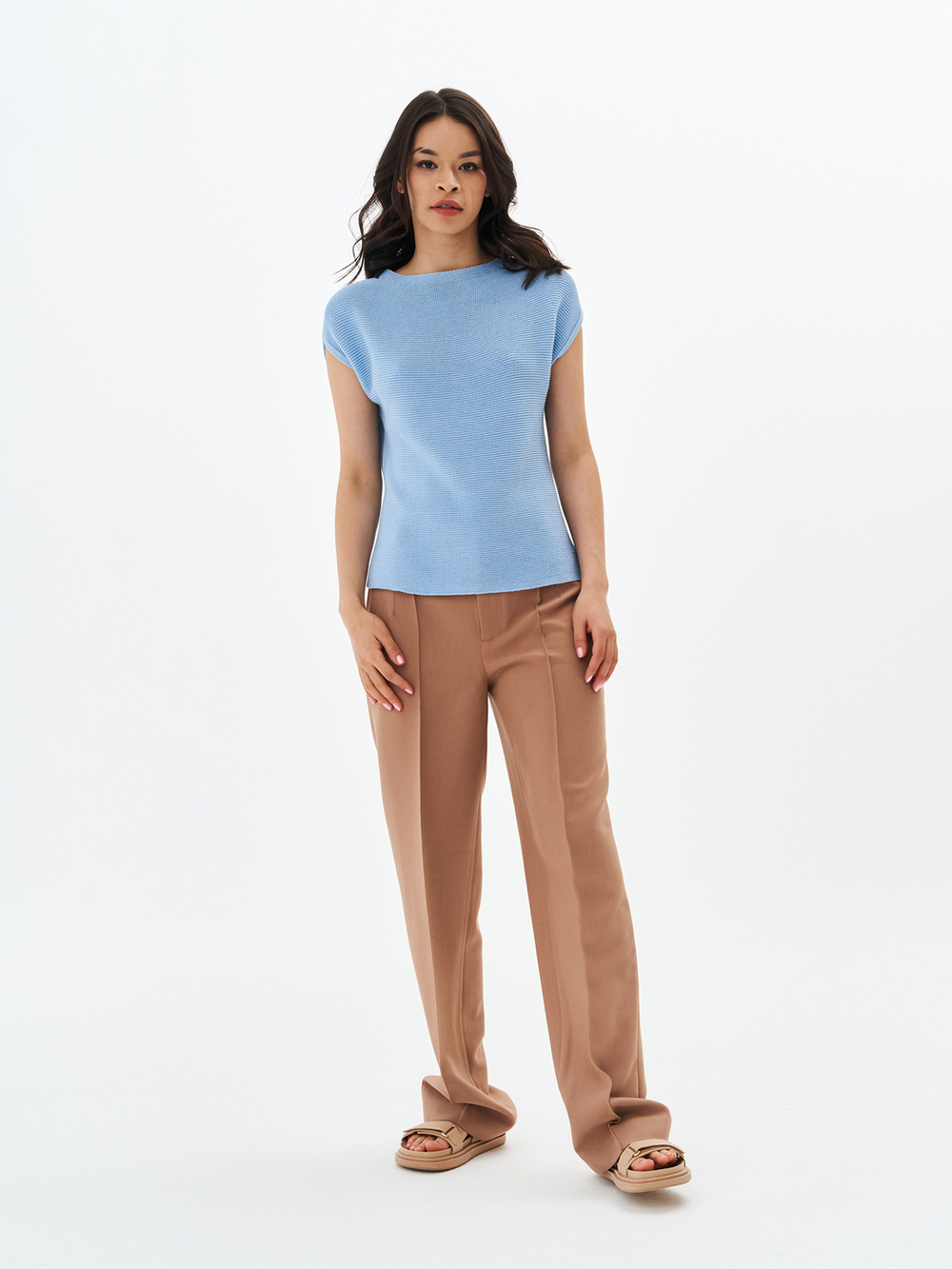 Джемпер "капля" голубой