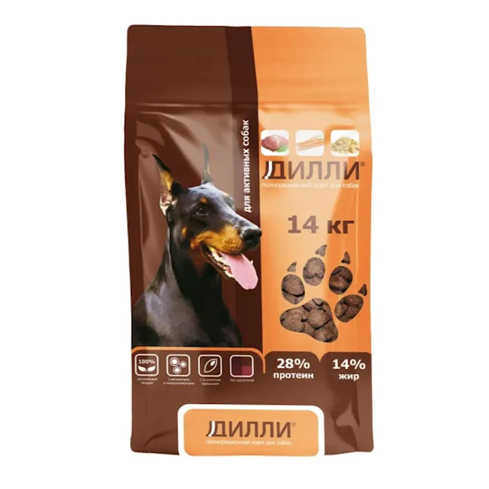 Сухой корм Дилли для активных собак