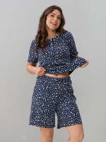 Костюм с шортами КНр-182/синийгорох