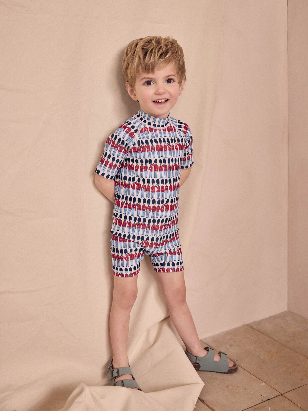 Костюм плавательный слитный для мальчика Next AG2-975, Голубой, Красный