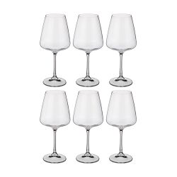 НАБОР БОКАЛОВ ДЛЯ ВИНА ИЗ 6 ШТ. "NAOMI/CORVUS" 450 МЛ ВЫСОТА=21,5 СМ (КОР=1НАБОР.)