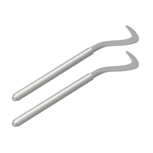 Комплект плоских кронштейнов с дюбелями 7,2*170мм, серебристые (2шт) ROYAL THERMO