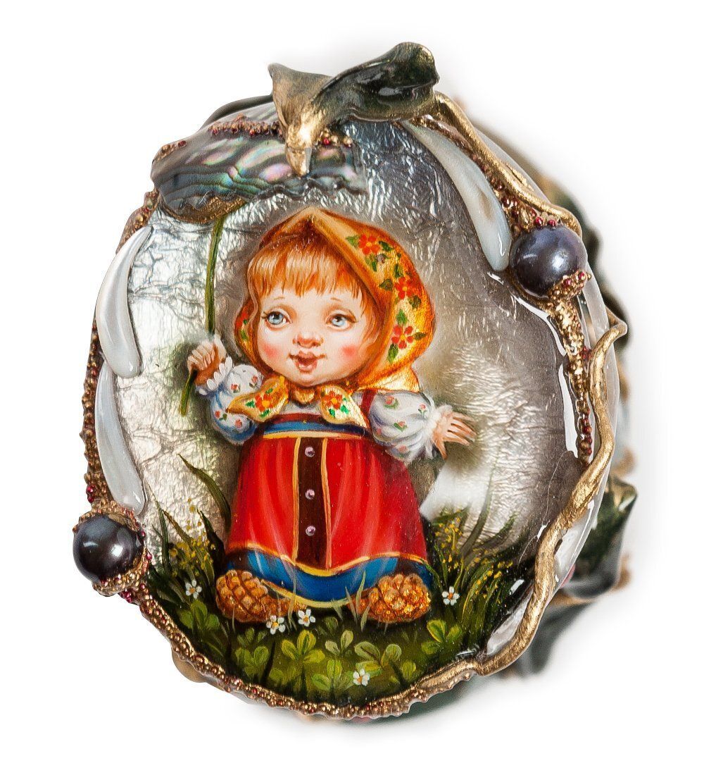 Народные промыслы ШК-50/ 9 Шкатулка «Дождик» авт. Шеншины