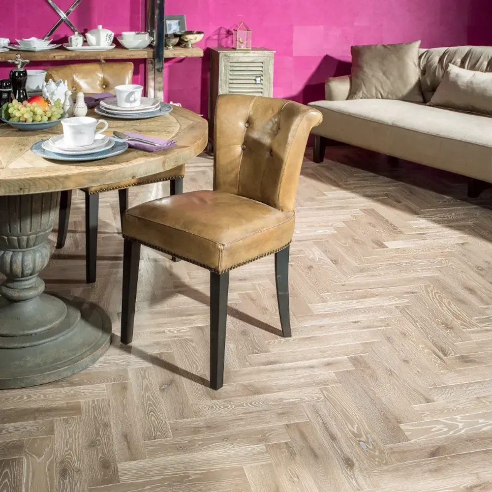 Инженерный паркет Coswick Дуб Серый Кашемир (Grey Cashmere) Шелковое масло