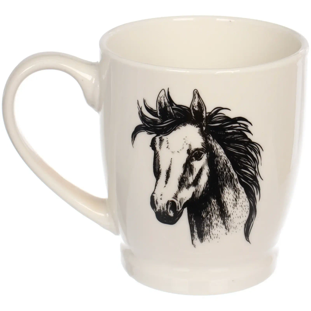 Кружка керамическая 320мл «Королевские кони», микс рисунков