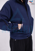 Толстовка ортопедическая с молниями по верху рукавов. Размер XS-M (44-48). Цвет СИНИЙ. Ткань ТРИКОТАЖ