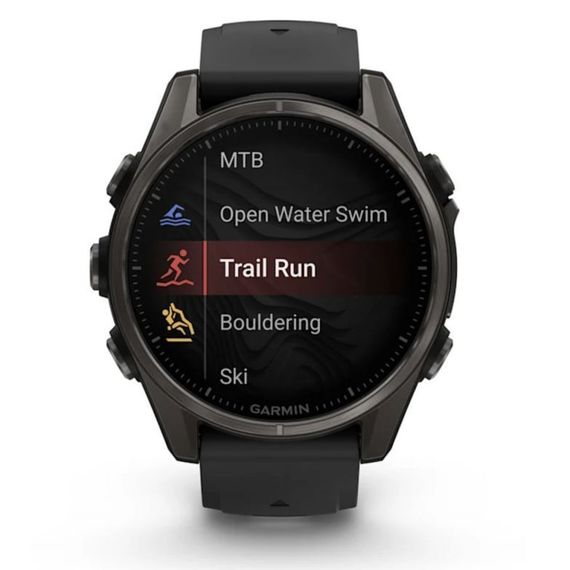 Garmin Fenix 8 43 мм AMOLED Sapphire – карбоново-серый титан