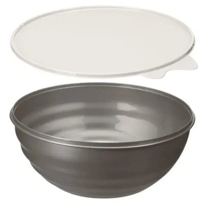 Миска с крышкой 2,8л, Wave, Металлик бежевый