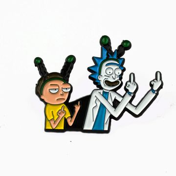 Пин на рюкзак и одежду. Рик и Морти