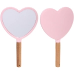 Зеркало косметическое с ручкой «Cute look - Королева», сердце, цвет пудровый 14*23,3см