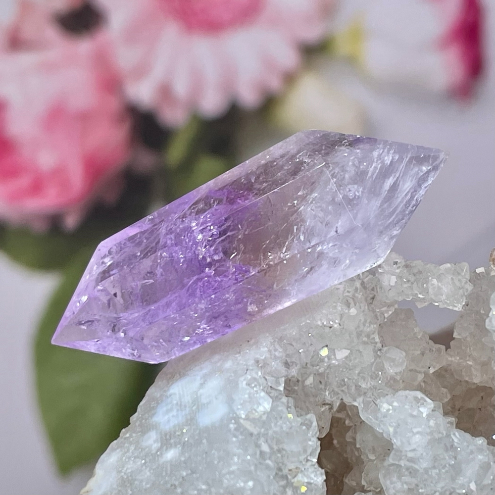 52530  Аметист Лаванда Кристалл двухконечный 48мм