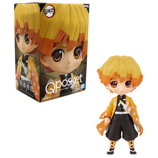 Фигурка Q Posket Demon Slayer Kimetsu No Yaiba, Zenitsu Agatsuma, 14 см / Фигурка по мотивам аниме "Клинок, рассекающий демонов", Зеницу Агацума, 14 см