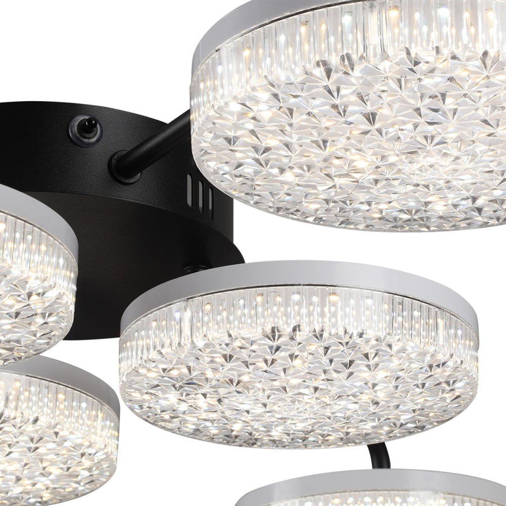 8236/6CL LEDIO LN25 000 черный, металл/акрил Люстра потолочная с ПДУ LED 85W 3000-6000К 220V DIDANA