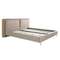 Кровать Angel Cerda 7154 из экокожи цвета норки и серой ткани