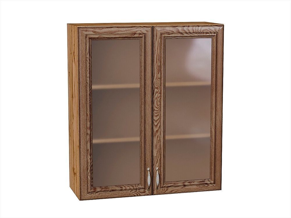 Шкаф верхний с 2-мя остекленными дверцами Шале