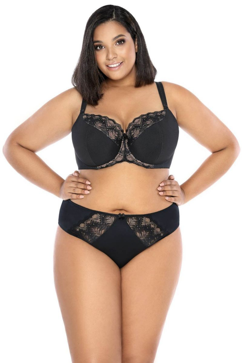 Трусы-слип Gaila с кружевными вставками (Размер: 48) (Цвет: черный)