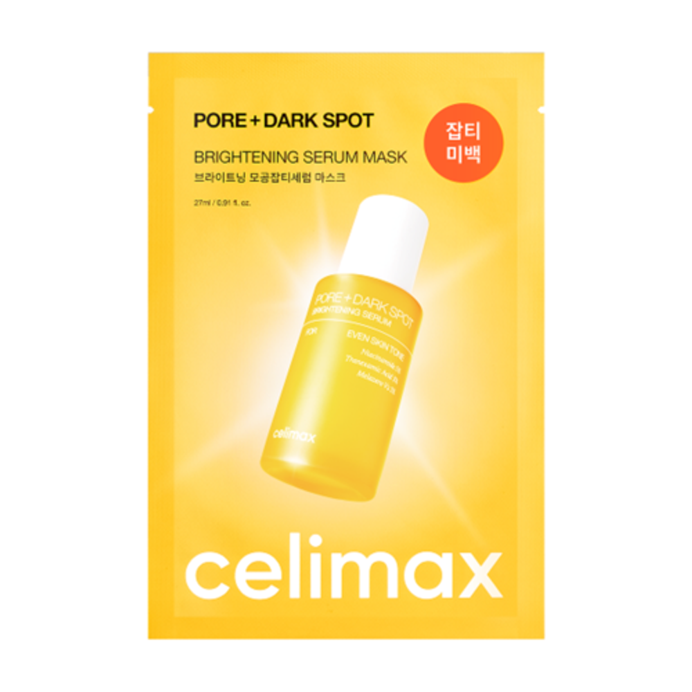 Celimax Маска тканевая выравнивающая тон кожи - Pore+dark spot brightening serum mask, 27мл