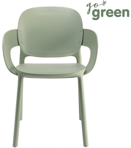 Кресло пластиковое Scab Design Hug Go Green, зеленый шалфей
