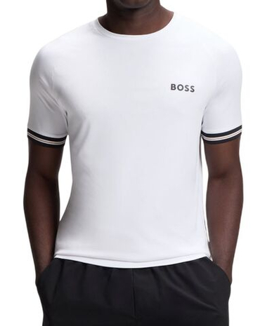 Мужская теннисная футболка BOSS TOC Serve 2 - white