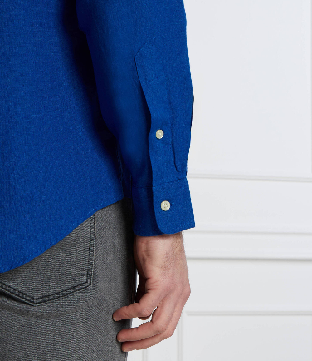 льняная рубашка POLO RALPH LAUREN - темно-голубой(710794141)