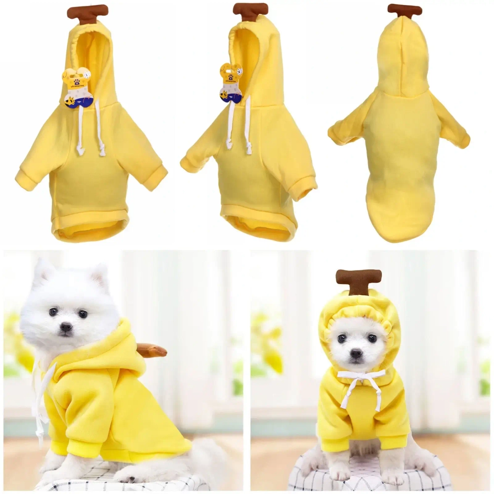 Кофта-толстовка для собаки «Wonderful style-Банан» с капюшоном, размер M (44*30*26см) Ultramarine