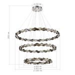 Светильник светодиодный, хром, прозрачный / дымчатый, DIAMANTA, LED,100W