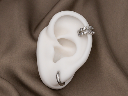 Кафф с круглыми стразами