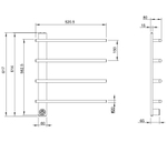 Полотенцесушитель электрический WONZON & WOGHAND NÜRNBERG, Черный матовый (WW-AL344-MB)