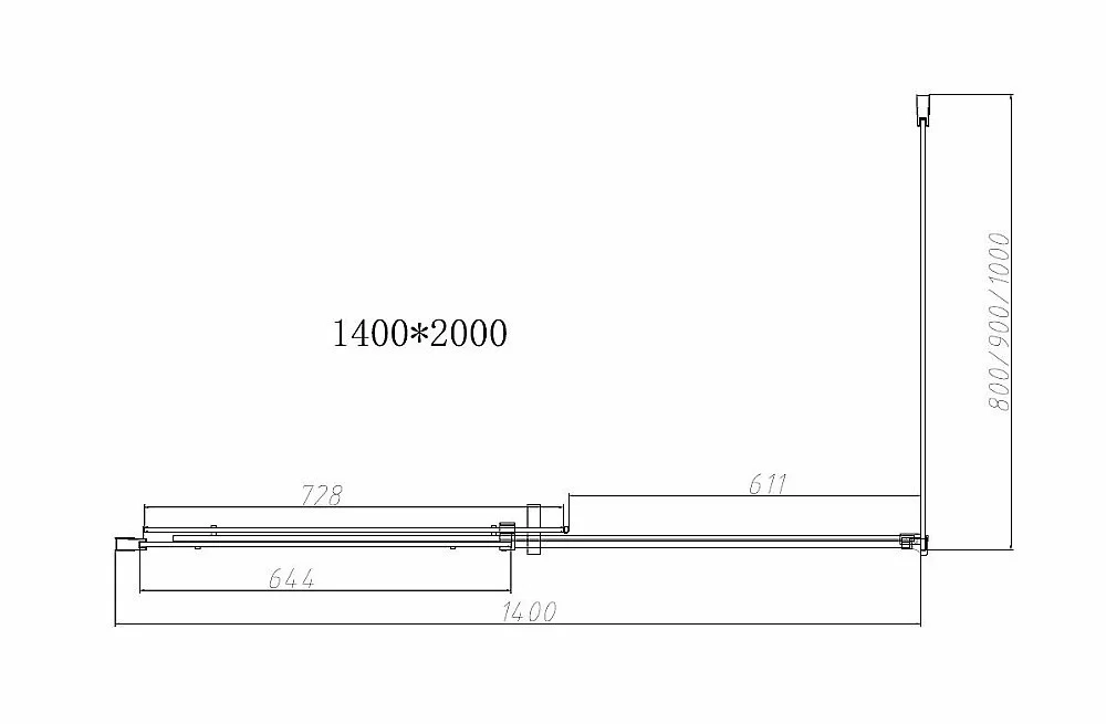 Душевой уголок Vincea DICE VSR-4D8014CL 140x80 стекло прозрачное/профиль хром