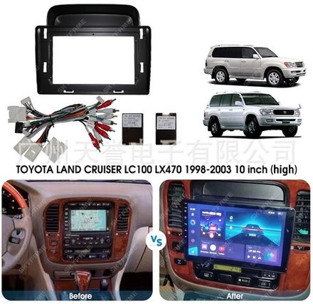 Магнитола для Toyota Land Cruiser 100, Lexus LX470 1998-2002 (климат на ШГУ) - Carmedia SF-1698-3 IPS, Android 10, 8 ядер (TS18), 4G SIM-слот