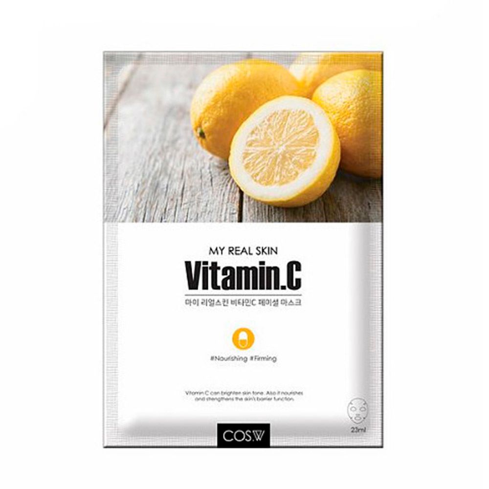 Тканевая маска с витамином С COS.W My Real Skin Vitamin C Facial Mask