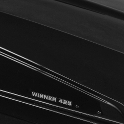 Автобокс на крышу автомобиля "Winner425" двусторонее открывание (черный глянцевый) / Евродеталь