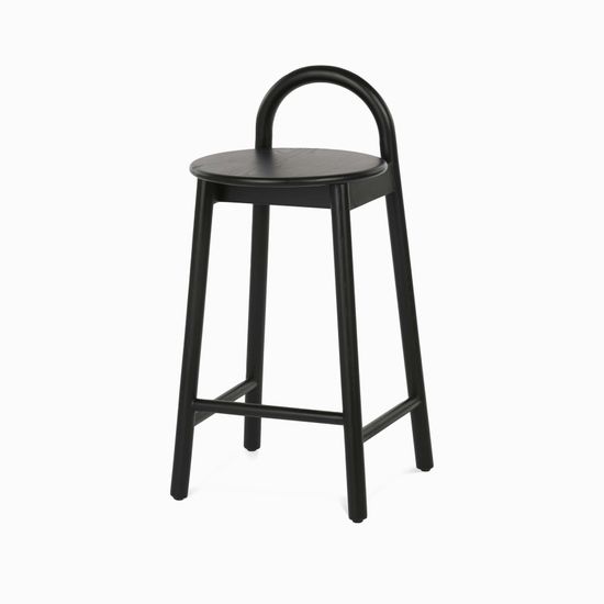 Полубарный стул Circle черное дерево 