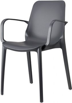 Кресло пластиковое Ginevra цвет антрацит