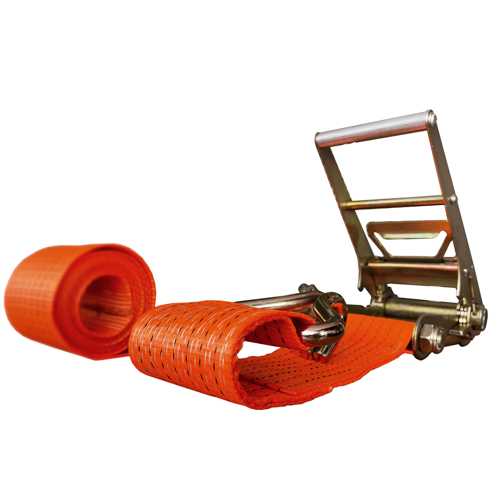 Стяжной ремень с крюками и храповым механизмом