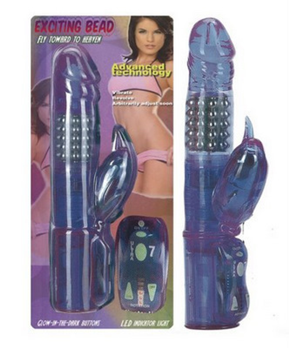 Ротатор с шариками и клиторальным стимулятором  EXCITING BEAD