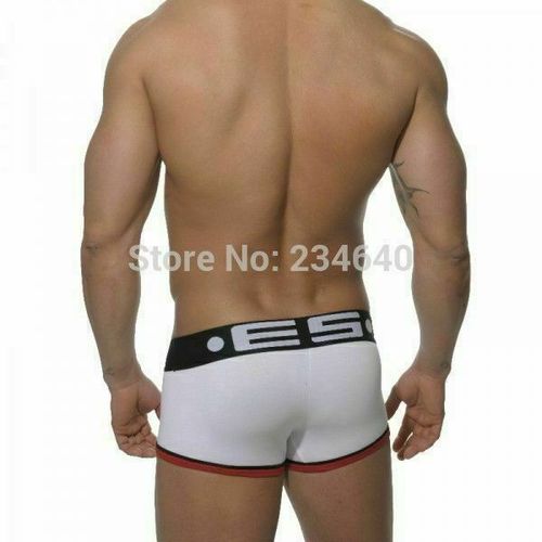 Мужские трусы хипсы белые с черным поясом ES White 58 Boxer
