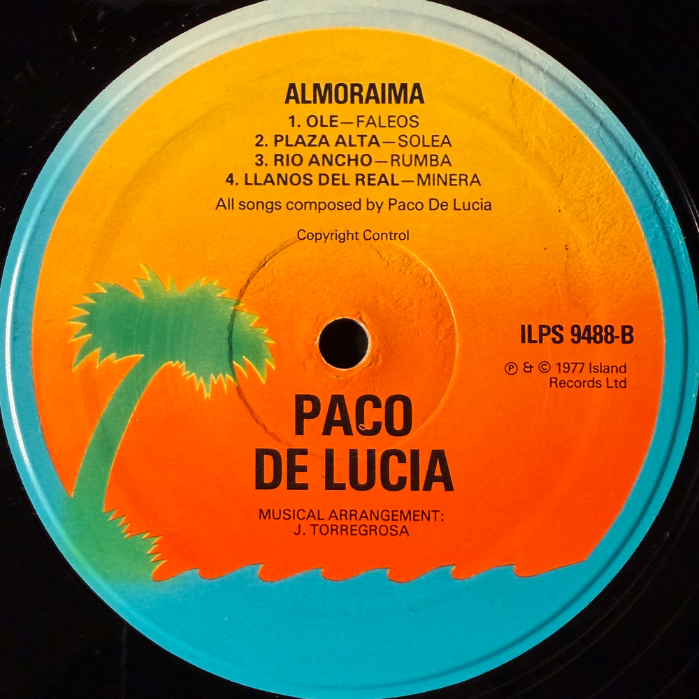 Paco De Lucía ‎– Almoraima (Англия 1977г.)