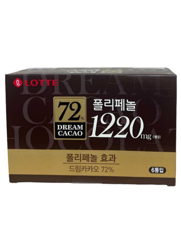 Lotte Dream Cacao Шоколад в кубиках Дрим Какао 72% 86 г 6 шт