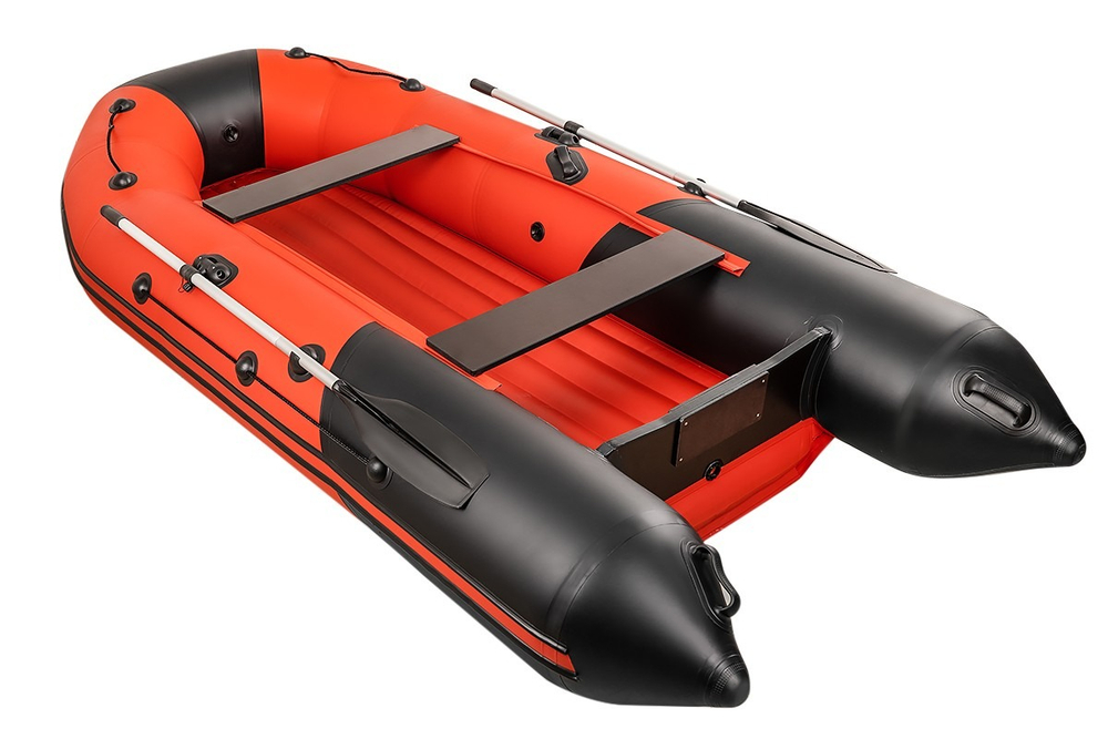 Таймень NX 3400 НДНД PRO красный-черный + KAMISU T 9.8 BMS (комплект лодка + мотор)