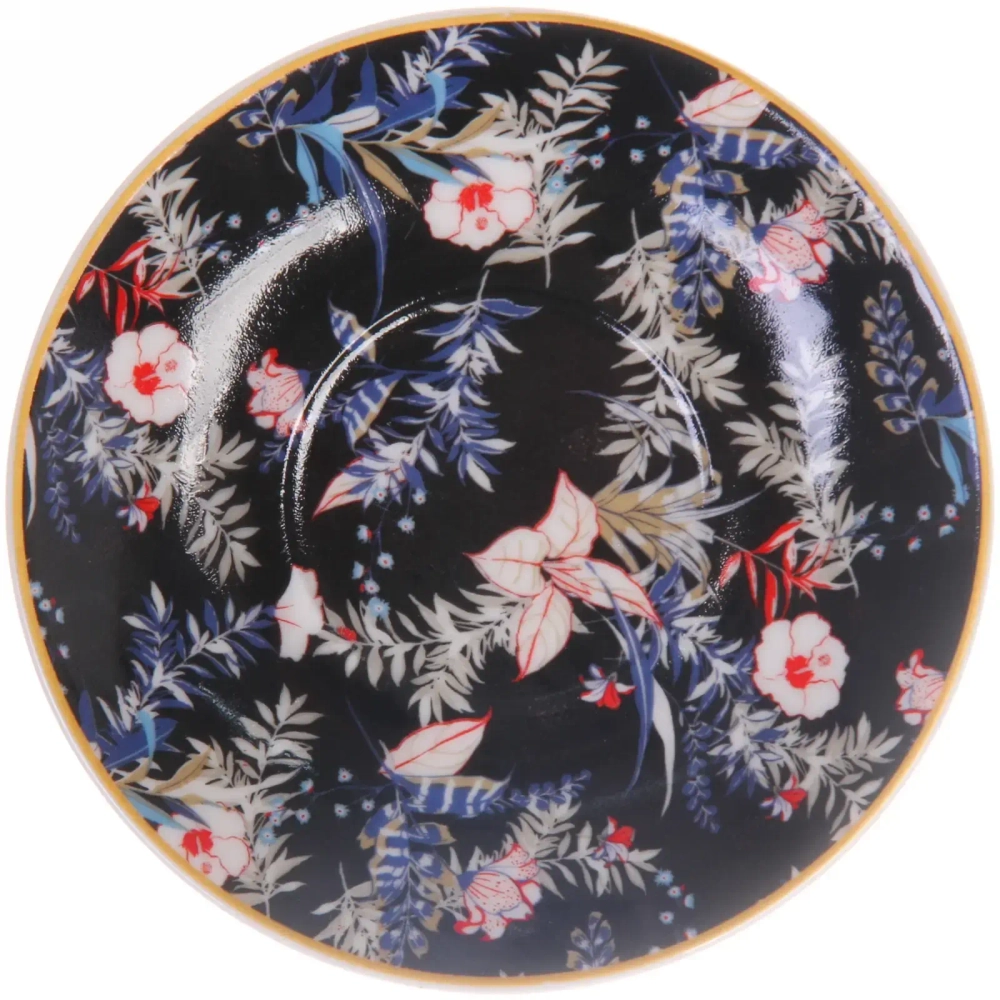 Кофейный набор 12 предметов «Paradise» (6кружек 90мл+6блюдец), черный