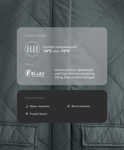 Oysho Утепленная водоотталкивающая куртка FELLEX® с AEROGEL, антрацитово-серый