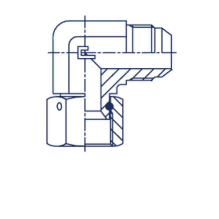 Соединение PN90 JIC 7/16" CAST