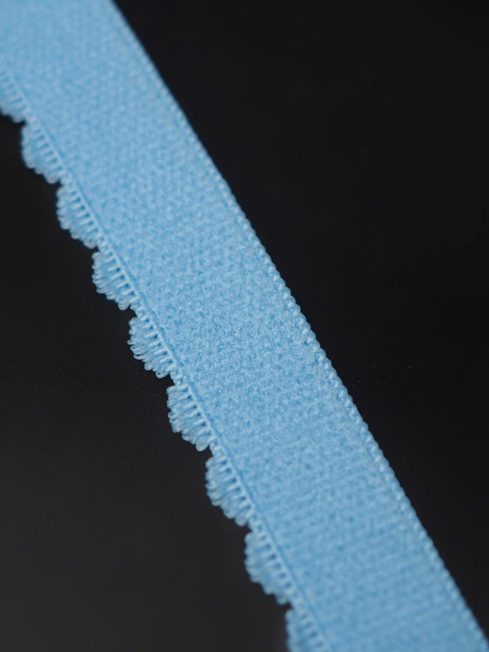 Резинка отделочная голубая ажурная ширина 15 мм с учетом фестона Млечный Путь Lauma (Латвия)