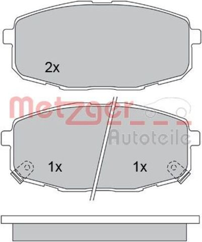 METZGER - 1170097-MEZ - Brake Pad Set, disc brake