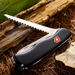 Нож Victorinox Forester, 111 мм, 12 функций, с фиксатором лезвия, черный