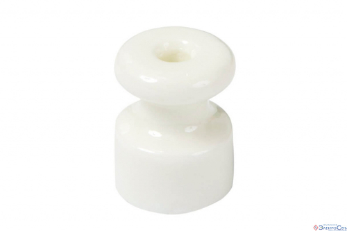 Изолятор фарфор белый Д18,5 х 24