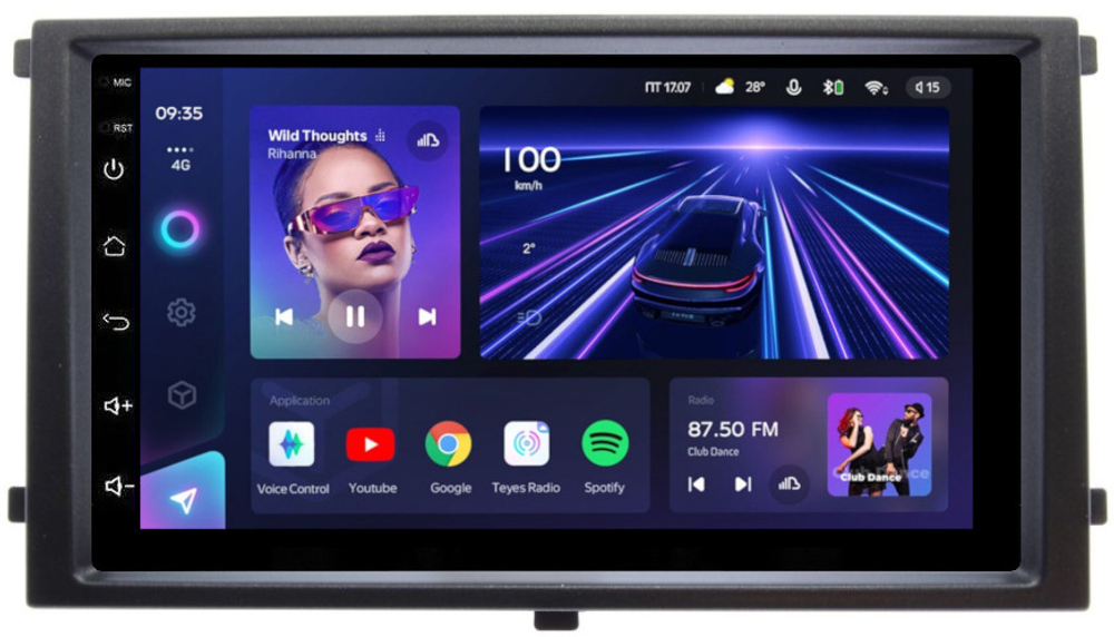 Магнитола для SsangYong Rexton 2 2006-2012 - Teyes CC3 дисплей 7" QLED на Android 10, ТОП процессор, CarPlay, 4G SIM-слот