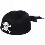 Шляпа-бандана карнавальная «Пират» черный с белым